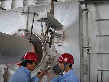 回转窑现场安装图